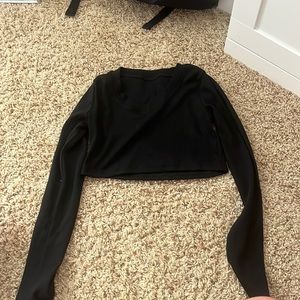 Black cropped long sleeve from SHEIN